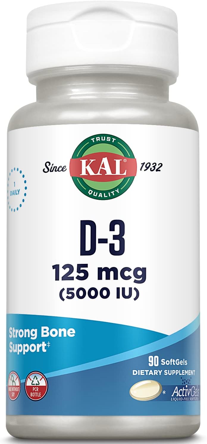 KAL Vitamina D3 5000 UI 125 mcg - 60 Comprimidos ActivTab