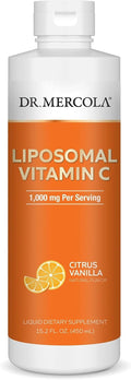Dr. Mercola Vitamina C Líquida Liposomal con Vitamina E - Sabor Cítrico Vainilla - 450 ml (30 dosis)