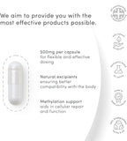 Vitality Pro TMG 500mg x 120 Cápsulas - Suplemento de Trimetilglicina de Alta Pureza