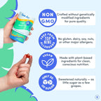 First Day Gominolas Multivitamínicas para Niños 4+ años, Fresa y Naranja