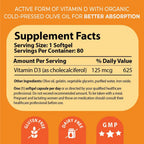 Pharma Nord D-Pearls Vitamina D3 5000 IU - 240 Cápsulas Blandas