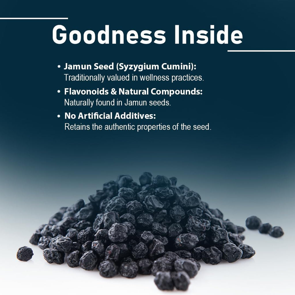 minature Comprimidos de Semilla de Jamun | 90 Comprimidos | Fórmula Natural para Uso Diario | Vegano