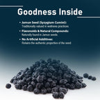 minature Comprimidos de Semilla de Jamun | 90 Comprimidos | Fórmula Natural para Uso Diario | Vegano