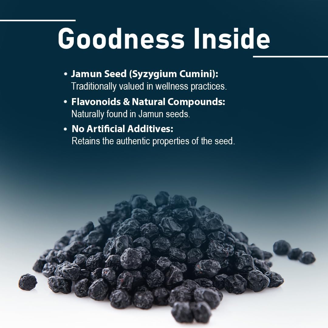 minature Comprimidos de Semilla de Jamun | 90 Comprimidos | Fórmula Natural para Uso Diario | Vegano