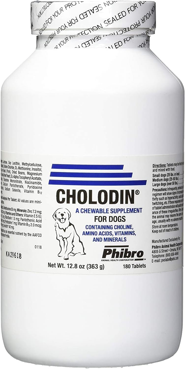 Cholodin Canine – 180 Comprimidos Masticables para Perros