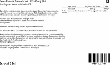 Trace Minerals Líquido Iónico B12 1000 mcg – – Metabolismo energético normal: La B12 participa en el metabolismo – Image 8