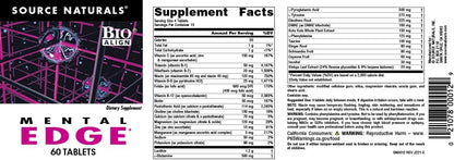 Mental Edge de Source Naturals - Complemento – Respaldo del sistema nervioso: Nutrientes específicos colaboran en – Image 4