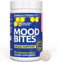 Mood Bites - Suplemento de Azafrán y Vitamina B3 para el Estado de Ánimo y Estrés - 30 Comprimidos Masticables Sabor Melocotón Cítrico