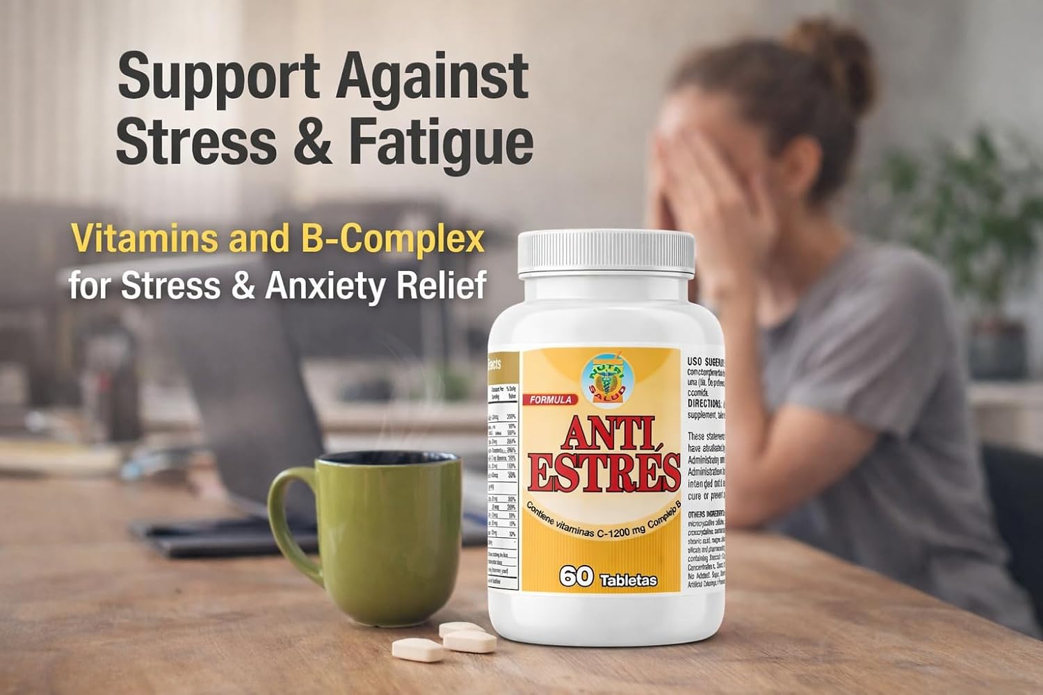 Nutrisalud Products Anti-Stress Natural Formula - Set of 2 Bottles (4 Months)