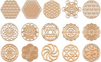 Pegatinas Metálicas de Orgonita Flower of Life - 15 Piezas (Plateado)
