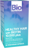 Bio Nutrition Healthy Hair Biotin Vegi-Caps, 60 Cápsulas