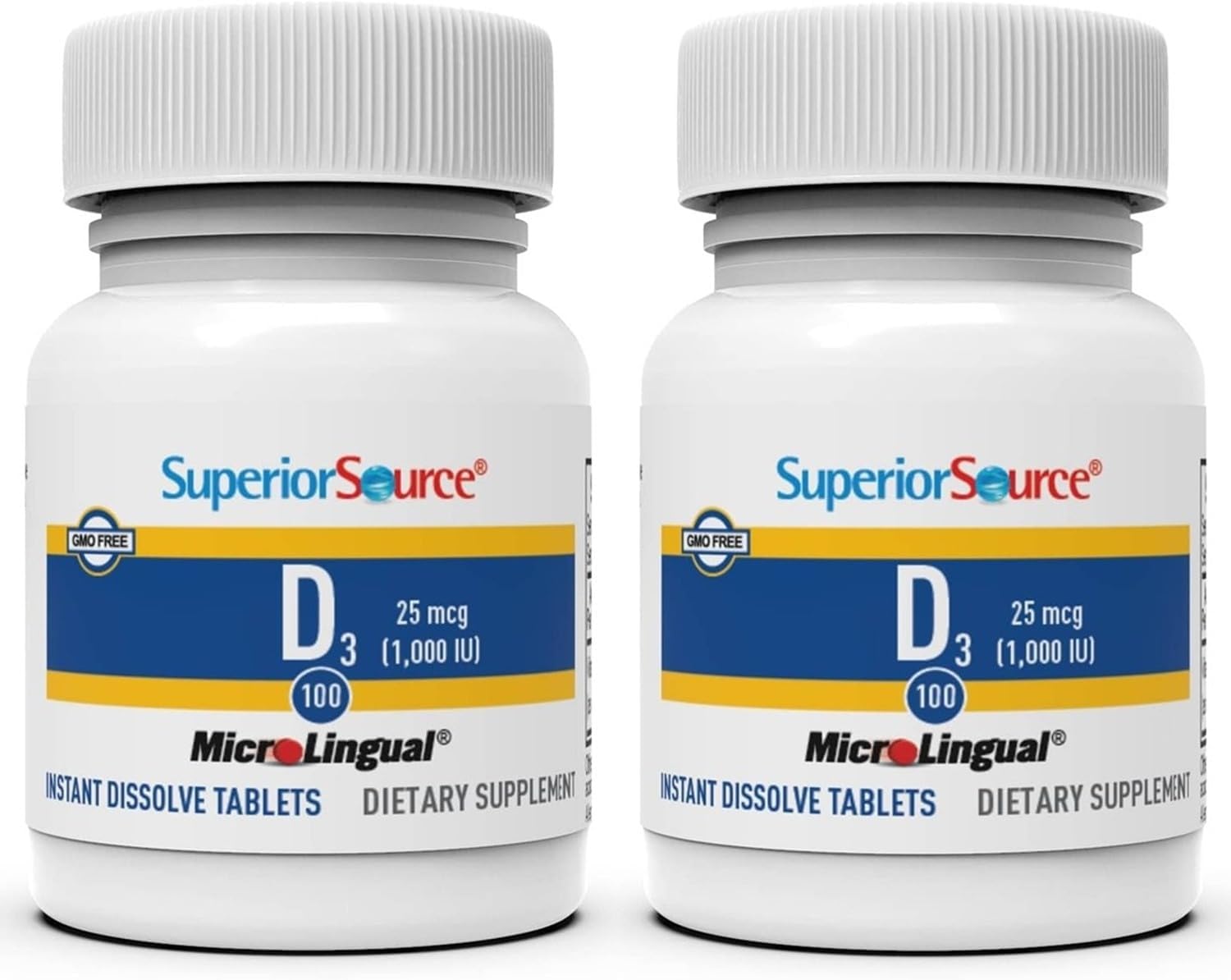 Superior Source Vitamina D3 400 UI - 100 Comprimidos Sublinguales
