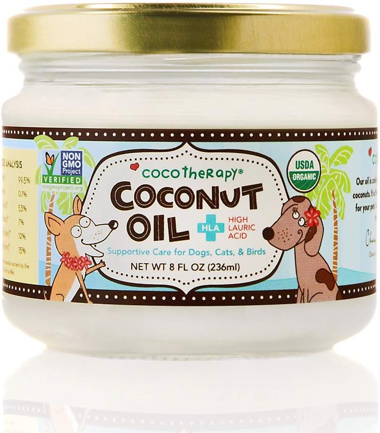 CocoTherapy Aceite de Coco Virgen Orgánico para Perros, 226 g