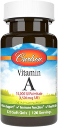 Carlson Labs Vitamina A Palmitato, 15000 UI, 120 Cápsulas Blandas