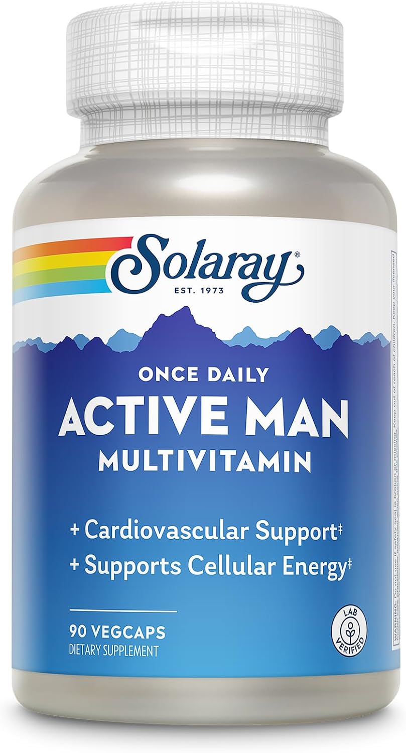 SOLARAY Once Daily Active Man Multivitamin - Multivitamínico para hombres activos