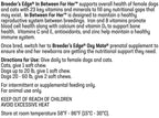 Breeder's Edge In Between for Her, Suplemento multivitamínico diario para perros y gatos reproductores, 90 comprimidos para gatos y perros pequeños
