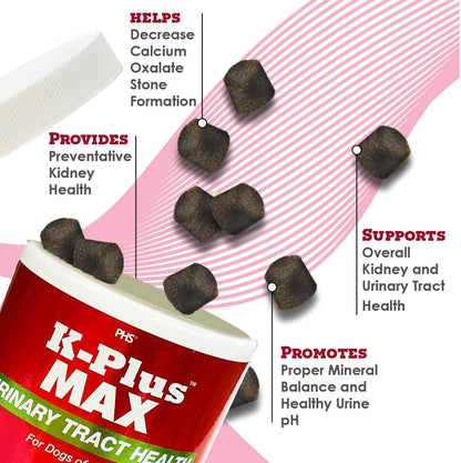 K-PLUS MAX Urinary Tract Health Soft Chews – DL-Metionina: Aminoácido que ayuda a mantener el pH urinario en – Image 2
