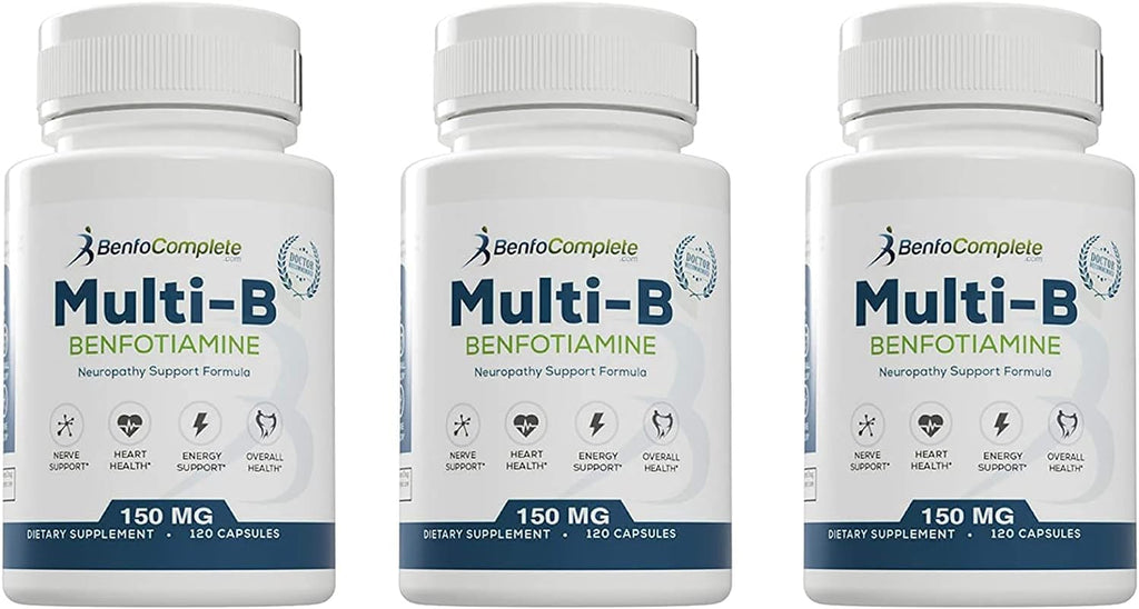 BenfoComplete Benfotiamine Multi-B Neuropathy Support Formula - 360 Cápsulas (Pack de 3)