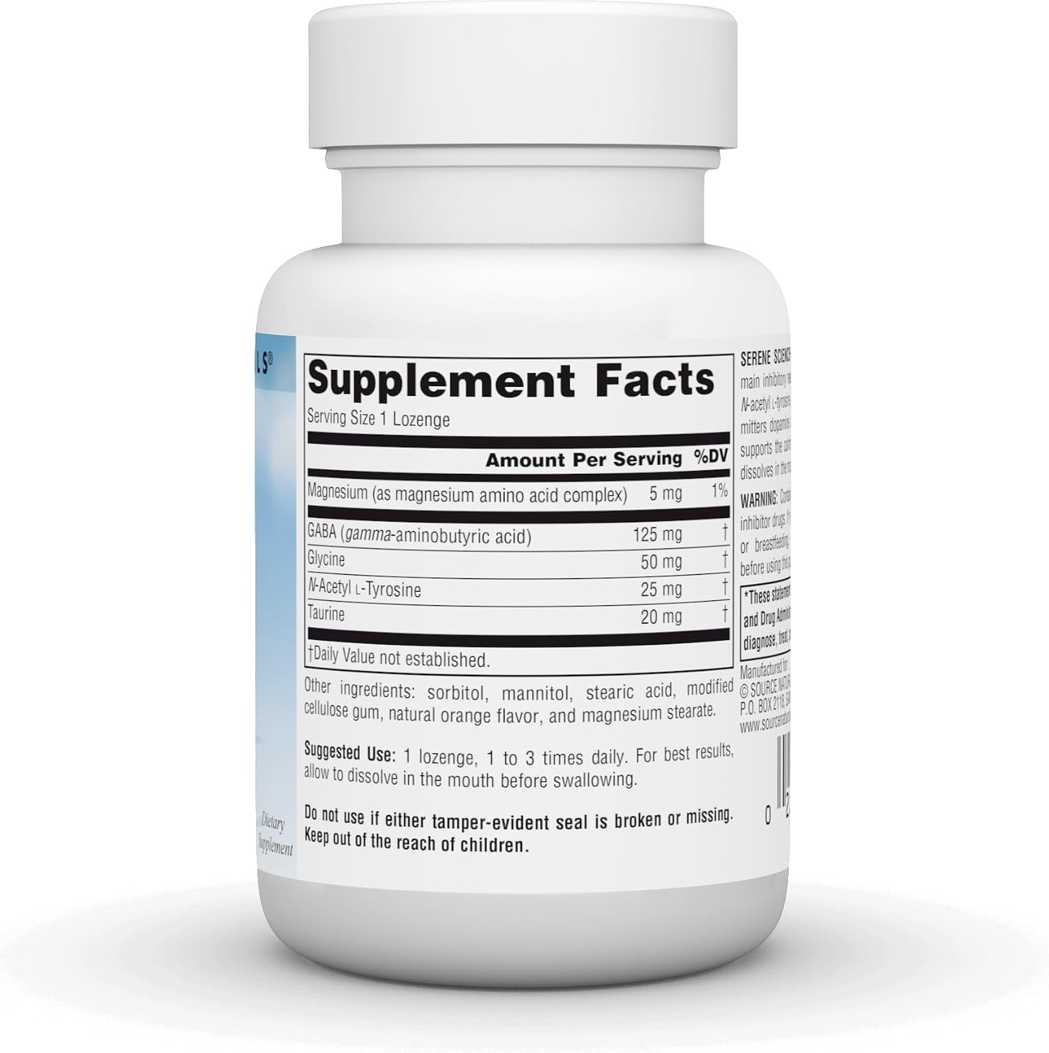 Source Naturals GABA 125 mg Naranja 30 Comprimidos