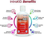 intraKID Multivitamínico Líquido Orgánico para Niños - 946 ml - Sabor Frambuesa
