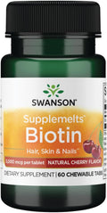 Swanson Biotina Sublingual 5000 mcg - 60 Comprimidos