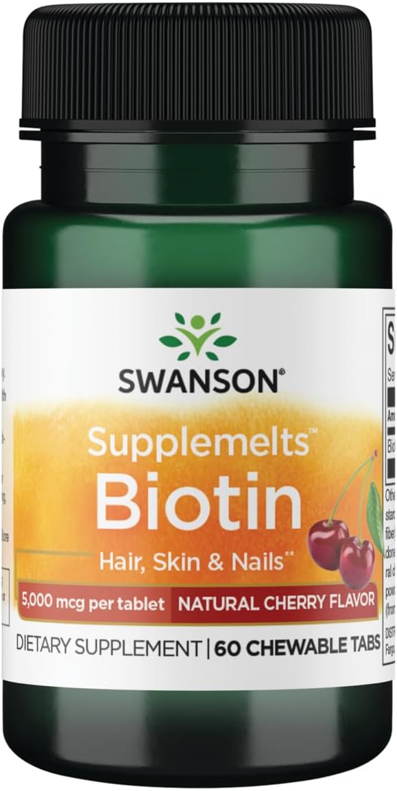 Swanson Biotina Sublingual 5000 mcg - 60 Comprimidos
