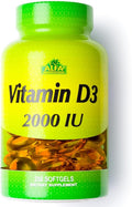 ALFA VITAMINS Vitamina D3 2000 IU – 250 Cápsulas Blandas