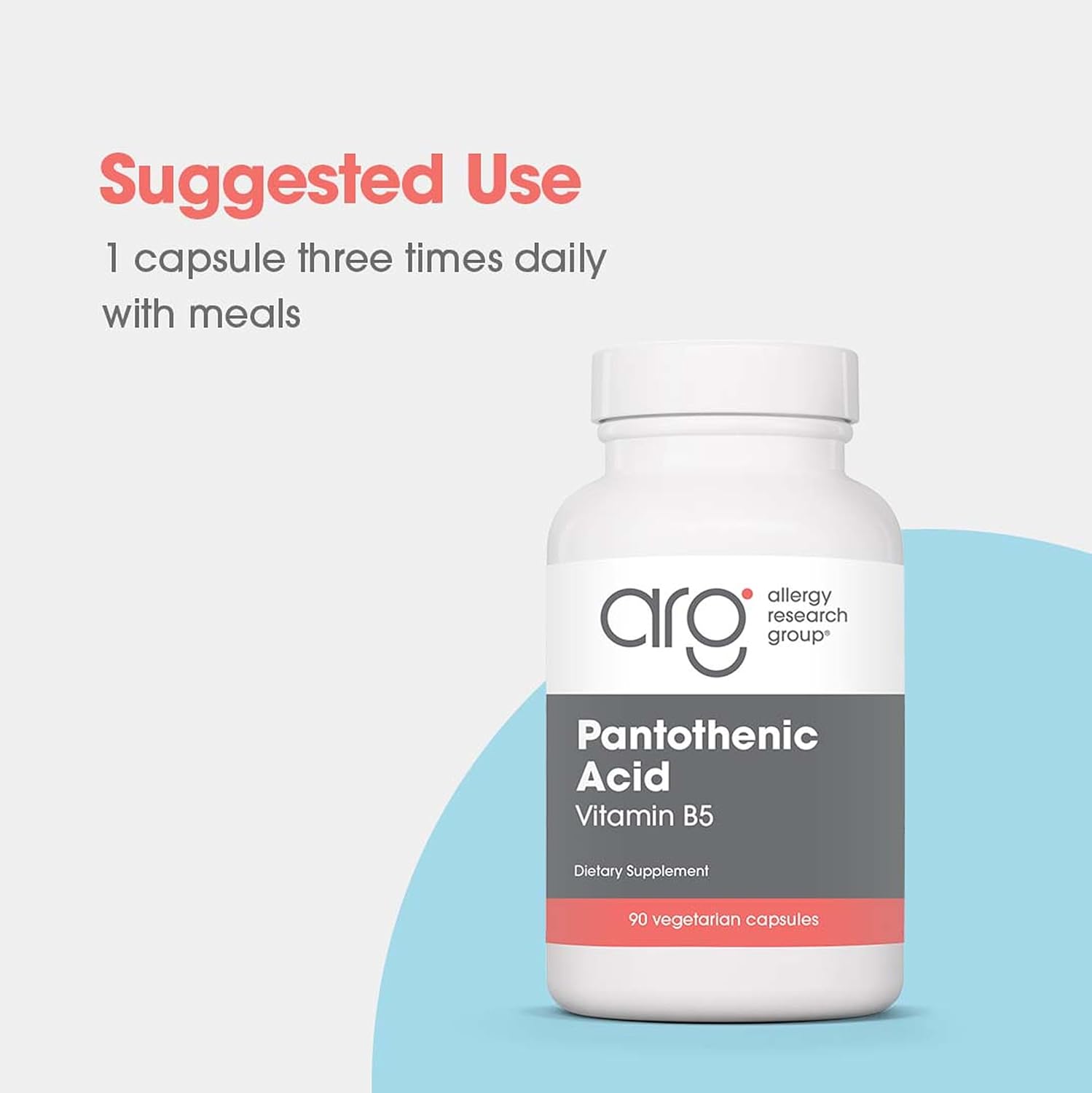 Ácido Pantoténico 500 mg - 90 Cápsulas Vegetales