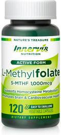 L-Methylfolate 1000mcg (120 Cápsulas) - Folato Activo 5-MTHF para el Corazón, Nervios y Homocisteína* por Innervis Nutrition