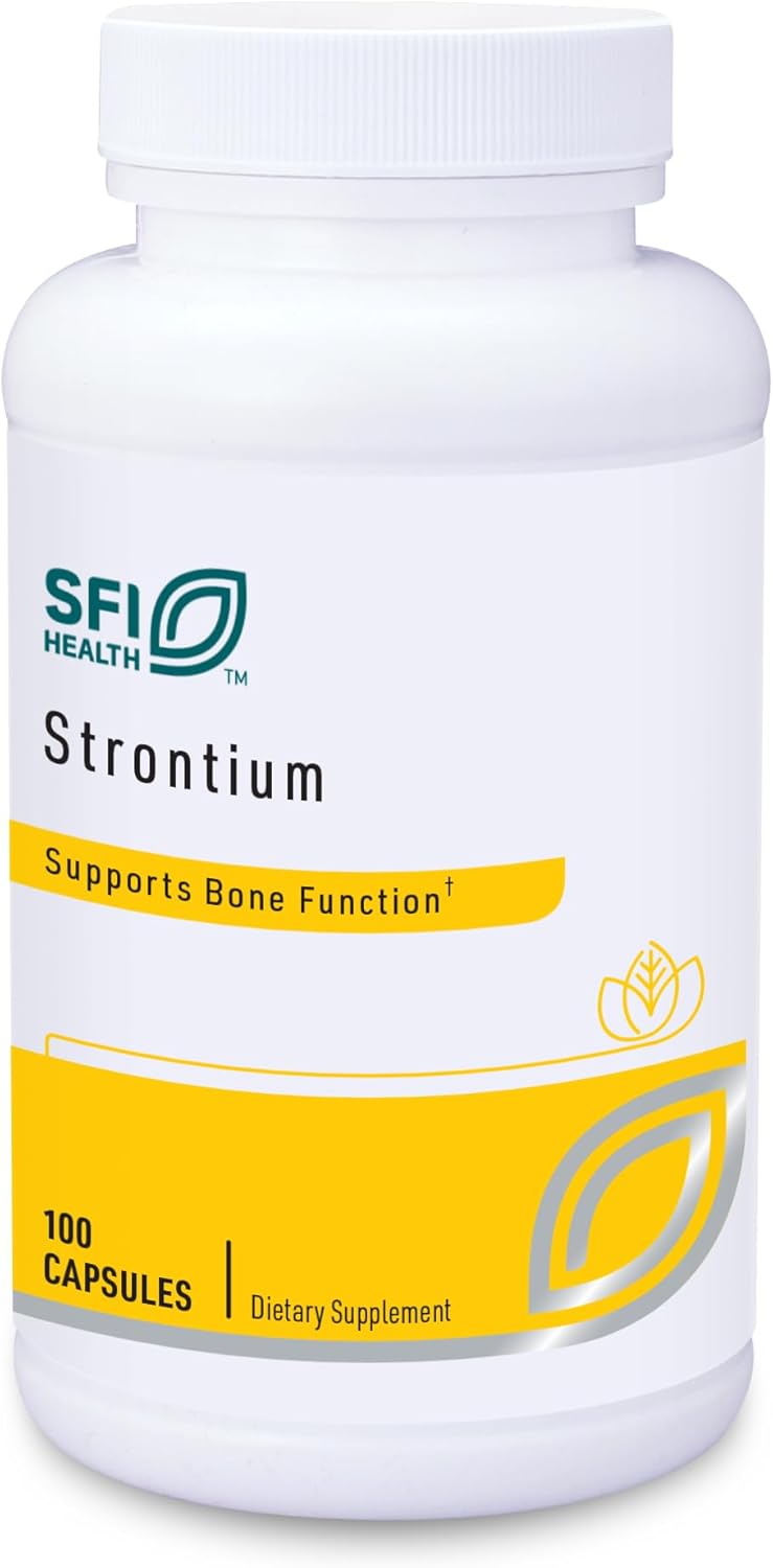 Klaire Labs SFI Health Estroncio - 300 mg Citrato de Estroncio, 100 Cápsulas Vegetales Hipoalergénicas