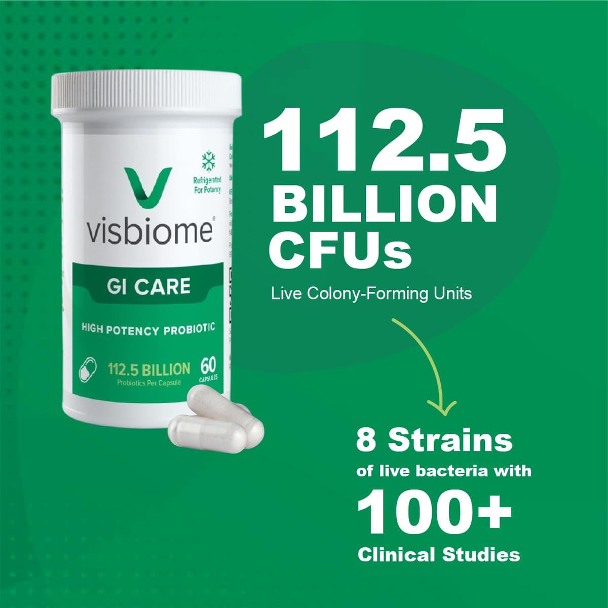 Visbiome® GI Care - Probiótico de Alta – Certificaciones: Visbiome GI Care está certificado como Low-FODMAP, Clean – Image 3