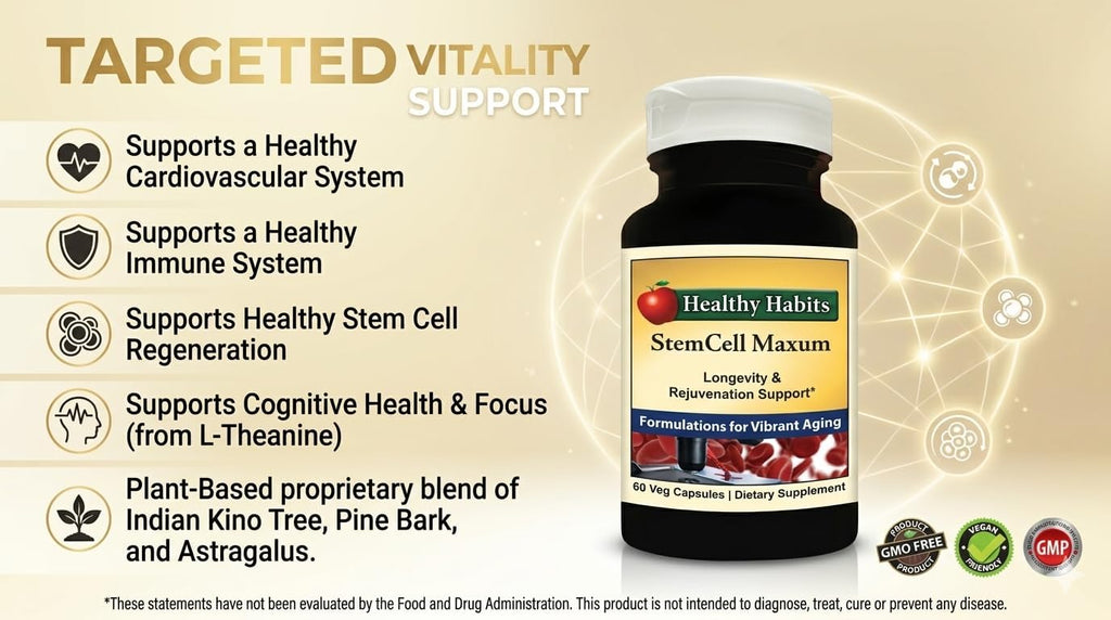 Healthy Habits StemCell Maxum - Suplemento Vegano para el Bienestar Celular