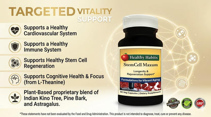 Healthy Habits StemCell Maxum - Suplemento Vegano para el Bienestar Celular – Image 7