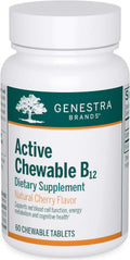 Genestra Brands B12 Masticable Activo | Vitamina B12 Masticable | 60 Comprimidos | Sabor a Cereza Natural