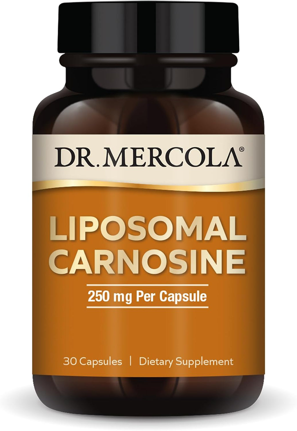 Dr. Mercola Liposomal Carnosine - 250 mg de L-Carnosina con Entrega Liposomal - 30 Cápsulas