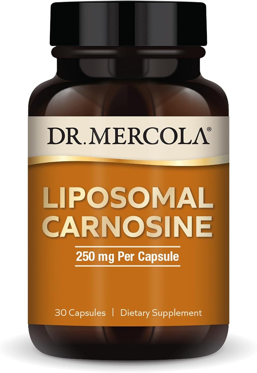Dr. Mercola Liposomal Carnosine - 250 mg de L-Carnosina con Entrega Liposomal - 30 Cápsulas