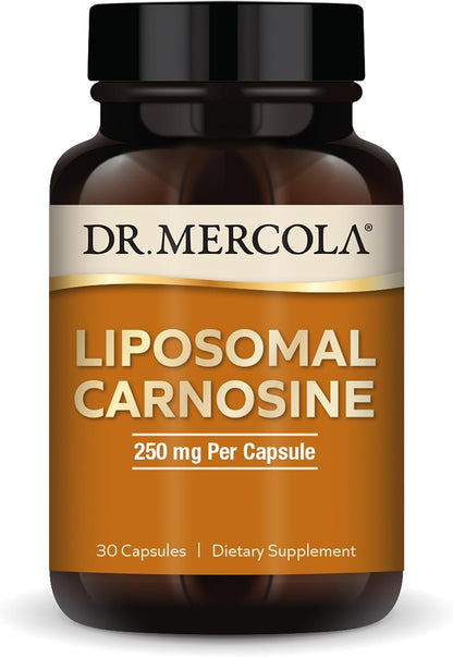 Dr. Mercola Liposomal Carnosine - 250 mg de L-Carnosina con Entrega Liposomal - 30 Cápsulas – Image 1