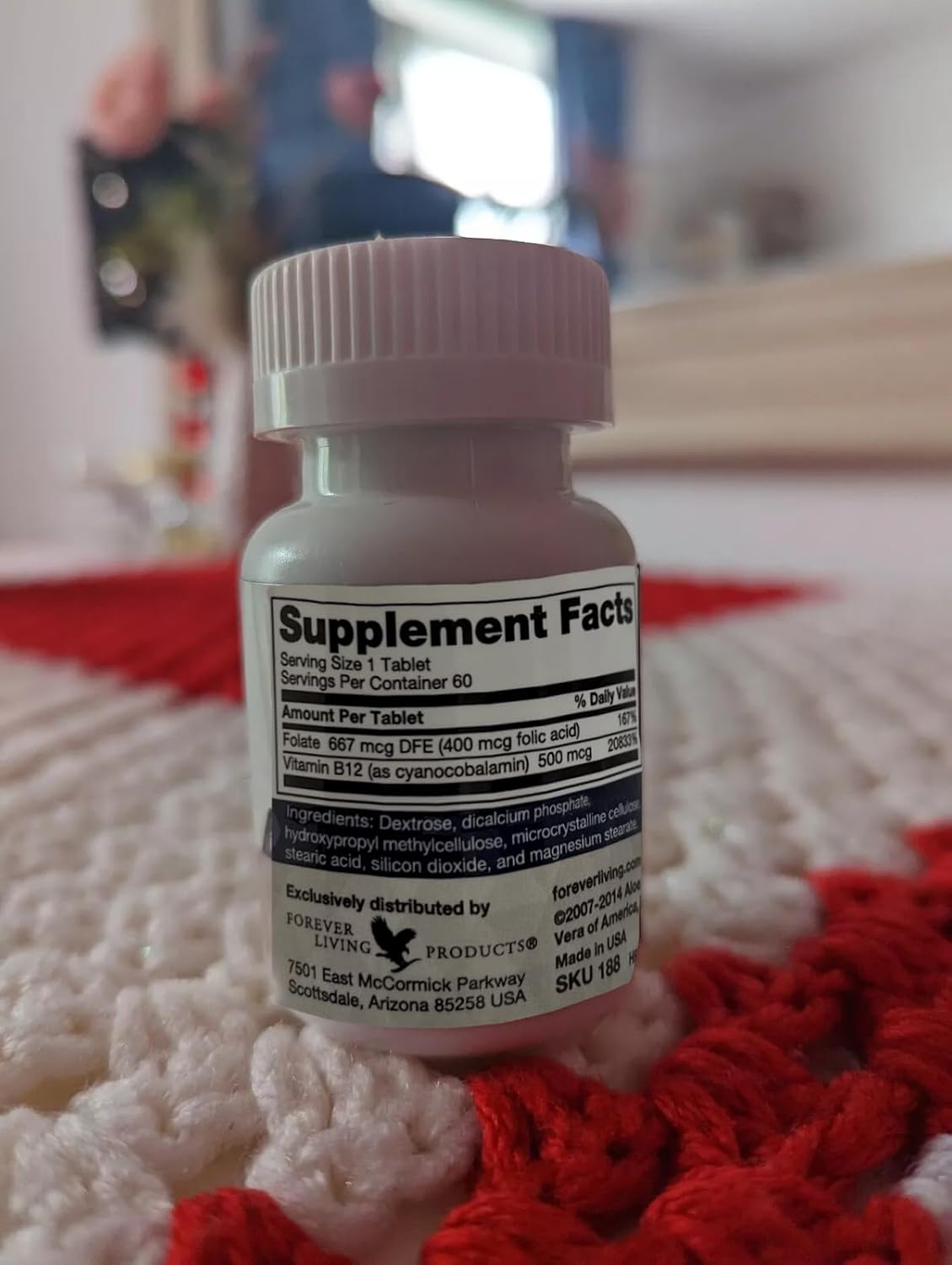 Forever Living B12 Plus - Vitaminas B12 y Ácido Fólico - 60 Comprimidos