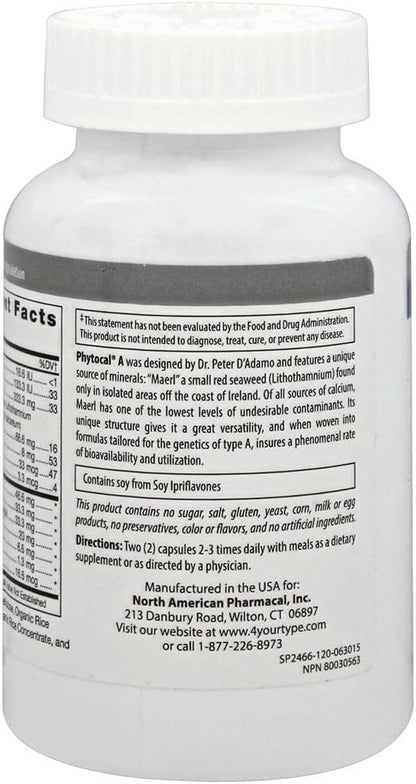 D'Adamo Personalized Nutrition Phytocal A, – El magnesio contribuye a la función muscular normal y a la reducción – Image 3
