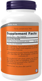Now GABA 750 mg 200 Veg Capsules