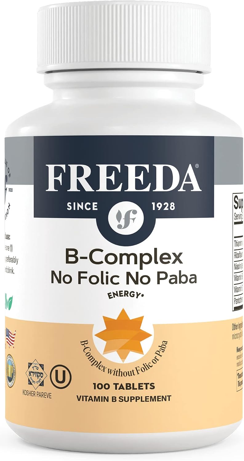 Freeda Complejo B Sin Ácido Fólico ni PABA – Super B Complex (100 Comprimidos)