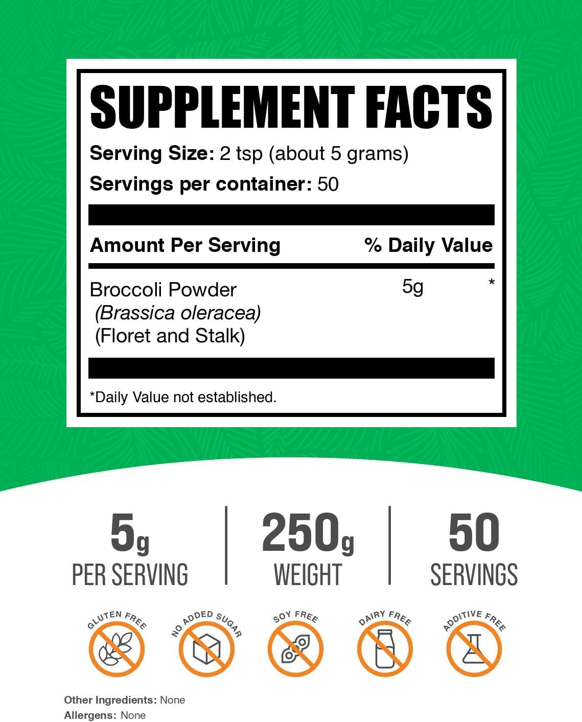 Polvo de Brócoli de BulkSupplements - 250g (8.8 oz)