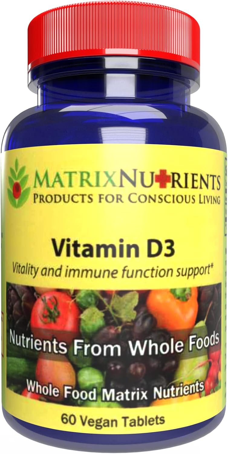 Matrix Nutrients Vitamina D3 1000 UI (62.5 mcg) - 60 Comprimidos Veganos