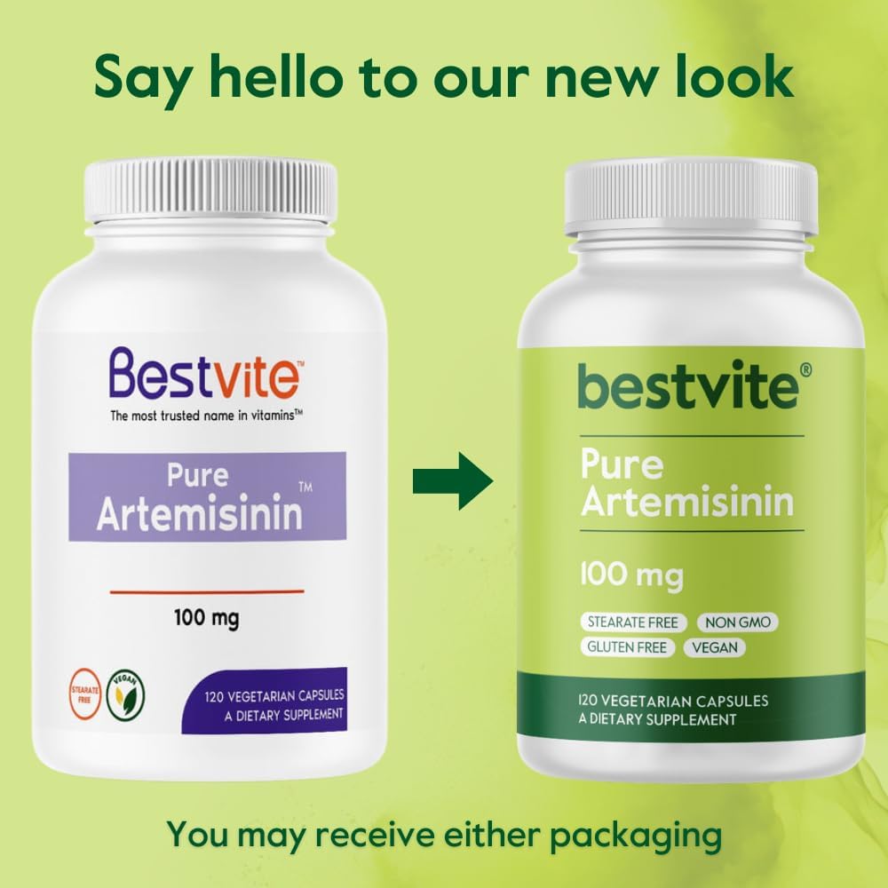 BESTVITE Artemisina 100mg (240 Cápsulas Vegetarianas) - Sin Estearatos, Vegano, Sin Gluten