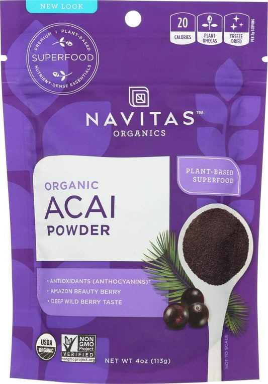 Acai en Polvo Liofilizado - 113 g - Navitas Naturals