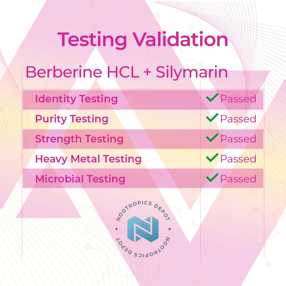 Nootropics Depot Berberine HCL + Silymarin Cápsulas | 500mg + 90mg | 60 Unidades