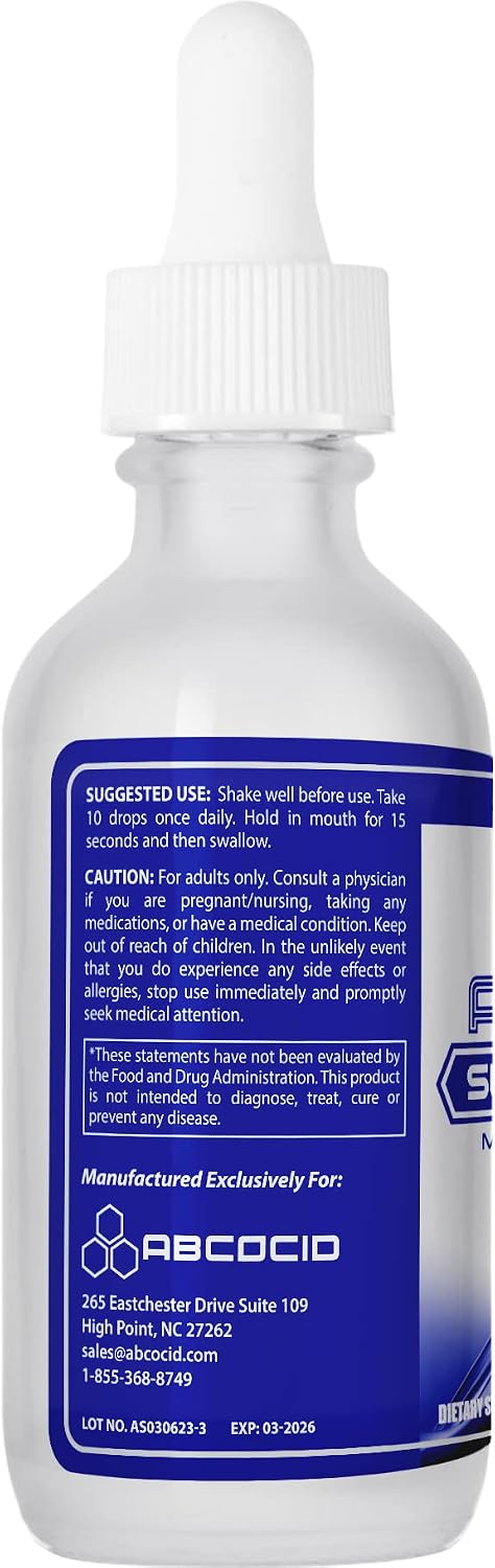 ABCOCID Sulforafano Activado y Estabilizado - 490 mg, 118 ml (4 oz), 240 porciones, Líquido