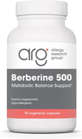 ARG Berberine 500 - 500 mg Berberina HCl - Apoyo Metabólico - 90 Cápsulas