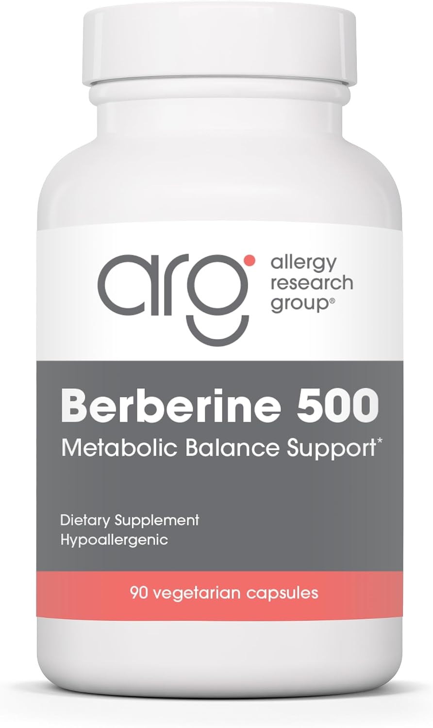 ARG Berberine 500 - 500 mg Berberina HCl - Apoyo Metabólico - 90 Cápsulas