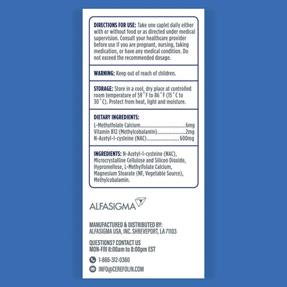 Cerefolin Brain Wellness - Suplemento – Vitamina B12 (Metilcobalamina): Esta forma de B12 es la más biodisponible – Image 2